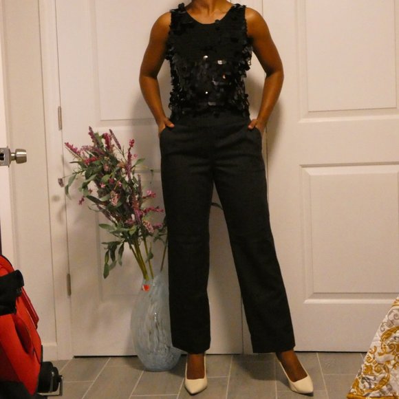 NWT Embellished Black Top - Picture 4 of 4